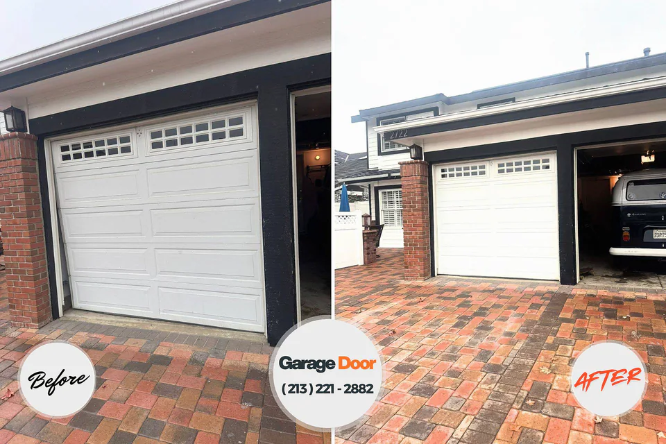 Before and after: garage door repair New Rockford, ND